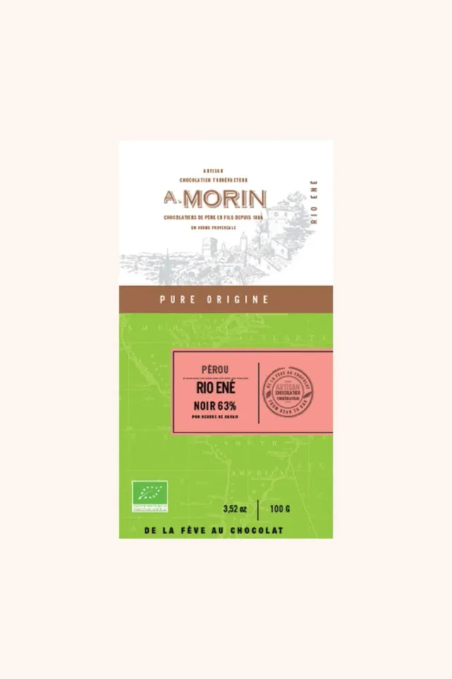 Chocolaterie Morin Peru Rio Ené 63% puur 100g bio fruit