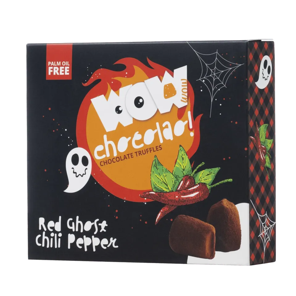 WOW Chocolao Red Ghost Chili truffels halloween doos 250g pittig