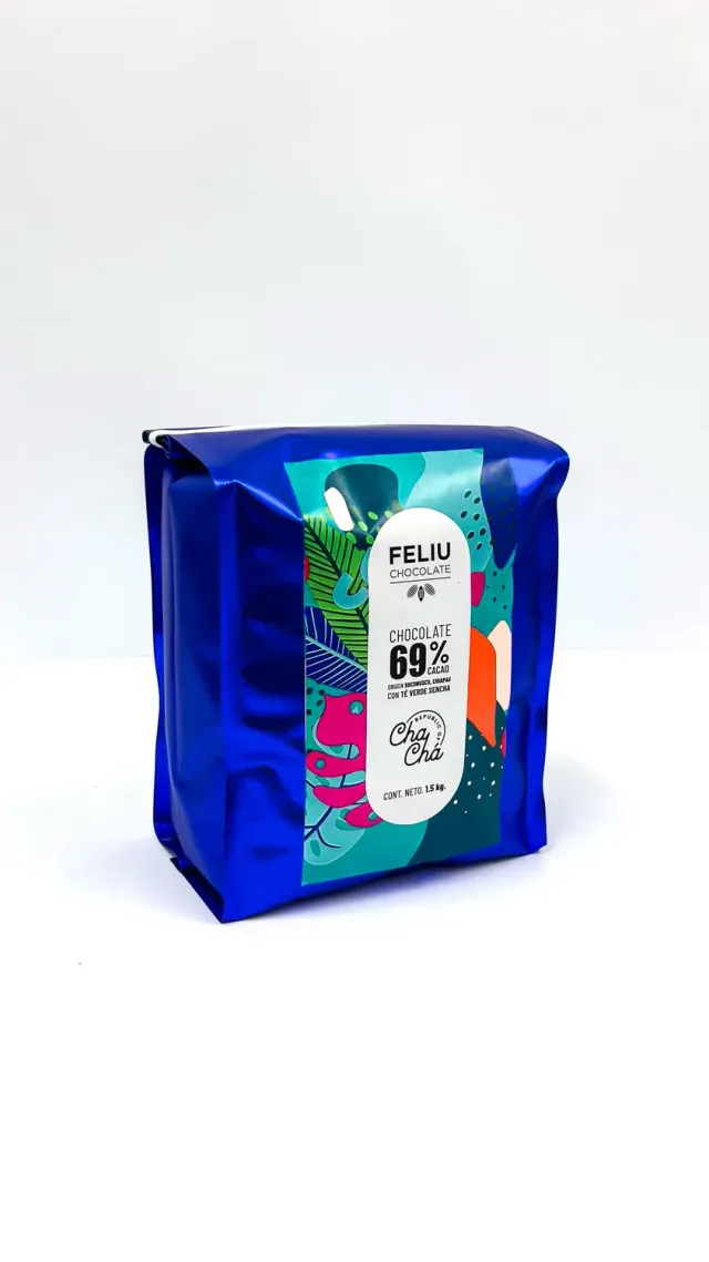 Feliu Chocolate Té Verde Sencha 69% couverture puur 1,5 kg