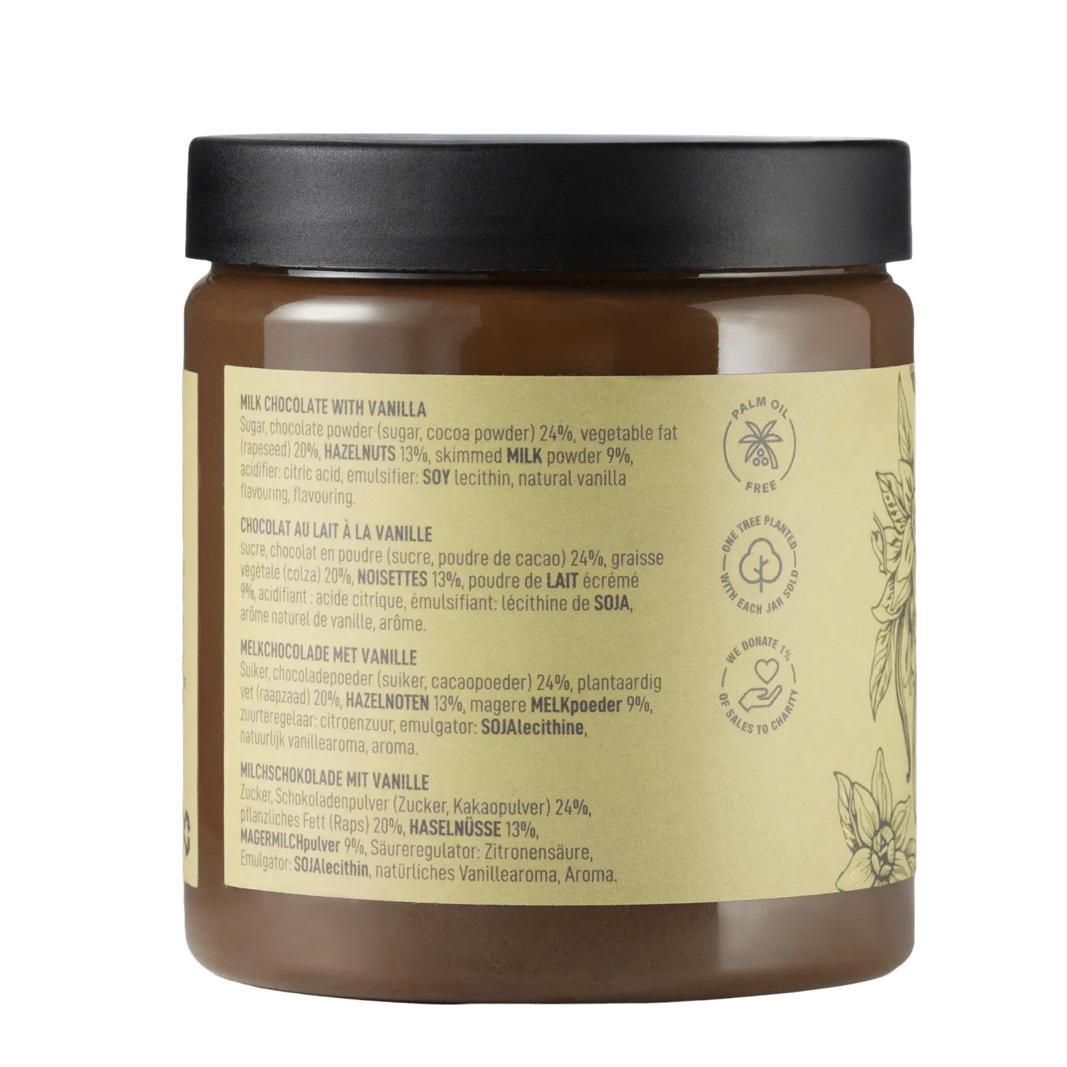 WOW Chocolao Vanille Chocoladepasta Pot 275g fluweel