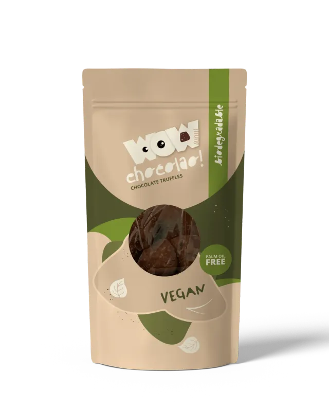 WOW Chocolao Vegan truffels zak 200g puur