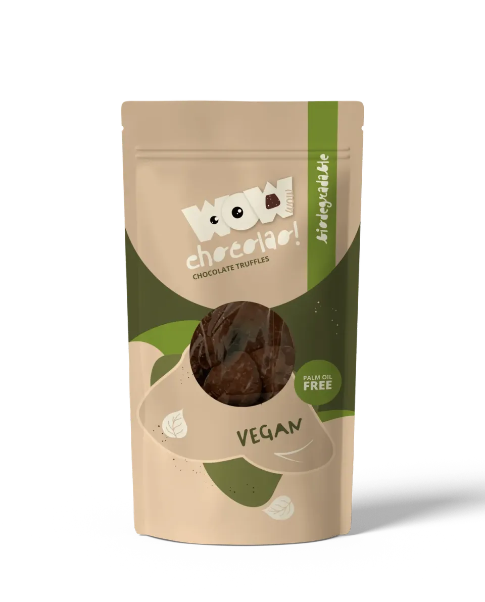 WOW Chocolao Vegan truffels zak 200g puur