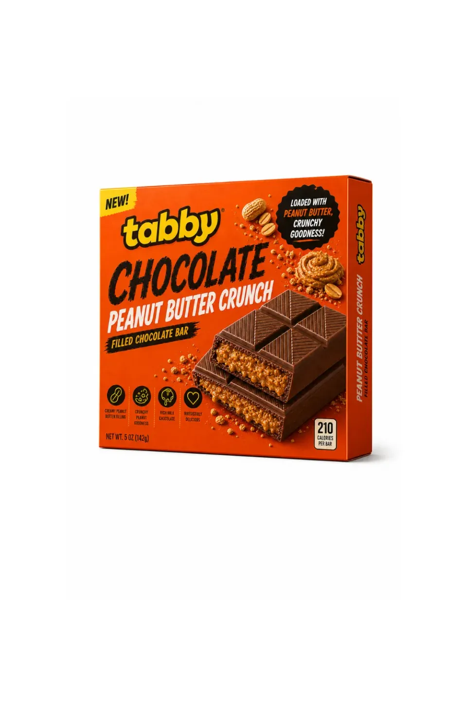 Tabby Peanut Butter Crunch chocolade 80g pinda