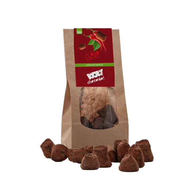 WOW Chocolao Chili chocoladetruffels 130g pittig