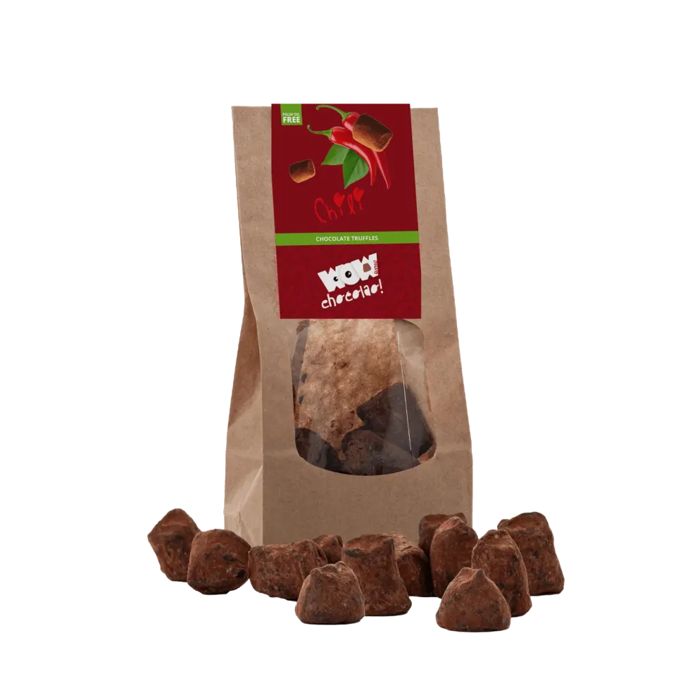 WOW Chocolao Chili chocoladetruffels 130g pittig