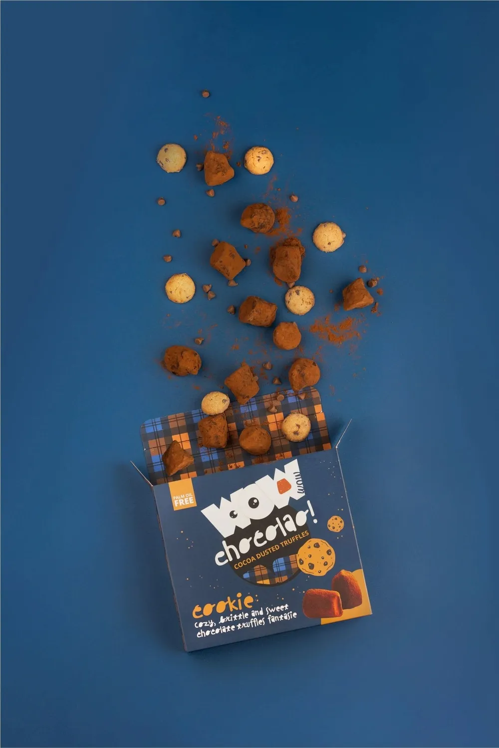 WOW Chocolao Koekjes Kruimel Chocoladetruffels XL Doos 250g Knapperig