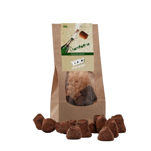 WOW Chocolao Champagne Chocoladetruffels Zak 130g feest