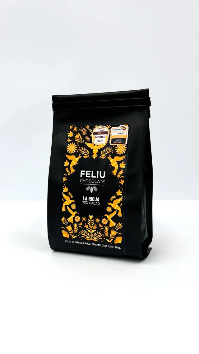 Feliu La Rioja 73% lunetas donkere chocolade 250g puur