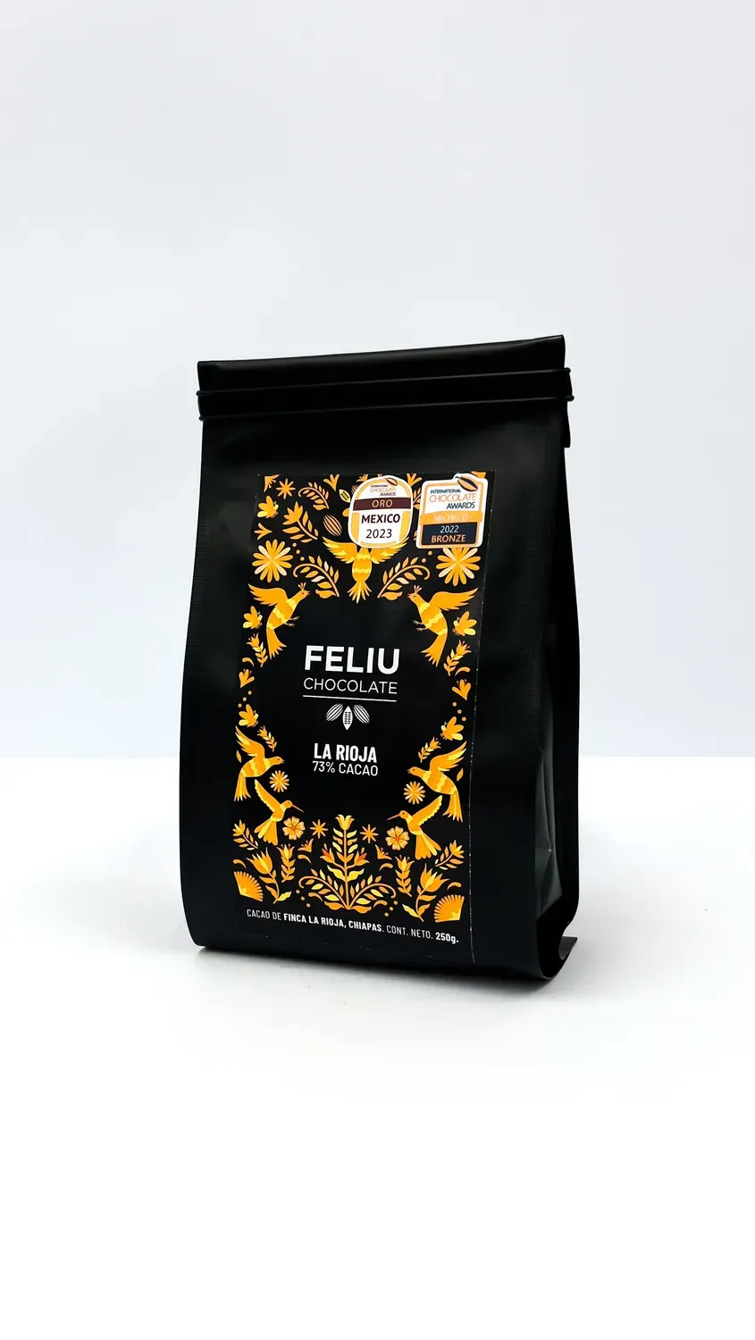 Feliu La Rioja 73% lunetas donkere chocolade 250g puur