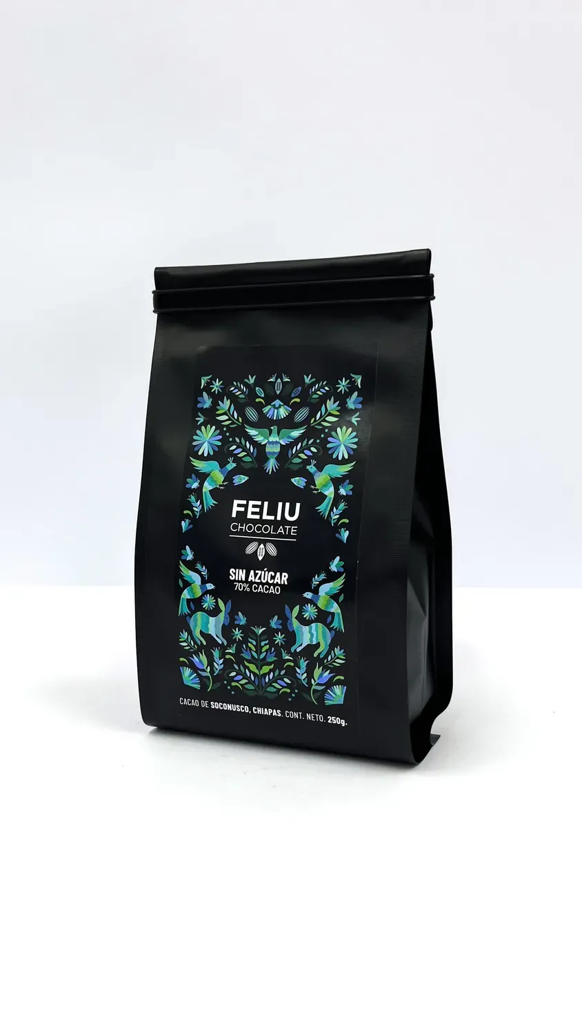 Feliu Chocolate Origen Soconusco 70% cacao chocolade 250 g suikervrij
