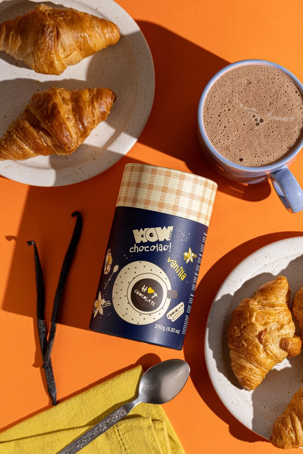 WOW Chocolao Vanille warme chocolademelk 250g echte choc