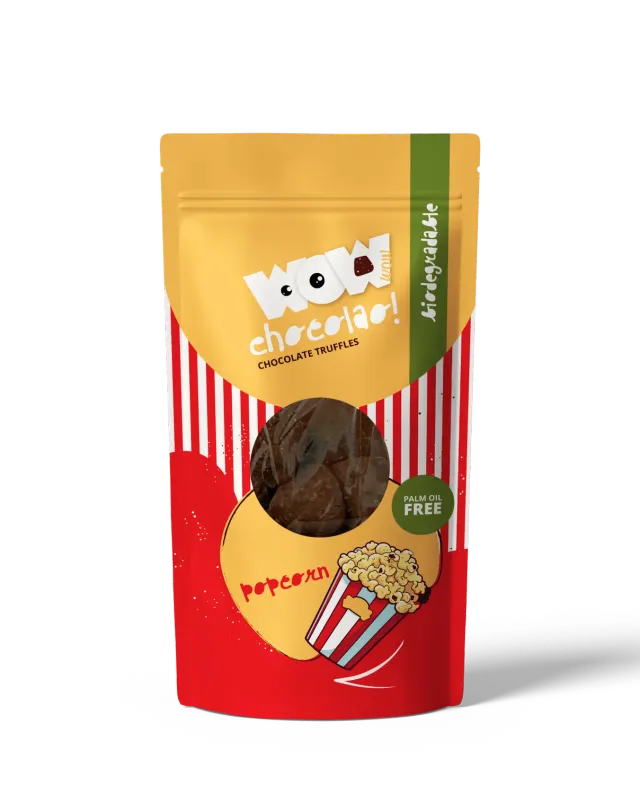 WOW Chocolao Popcorn truffels 200g zoete filmavond zak