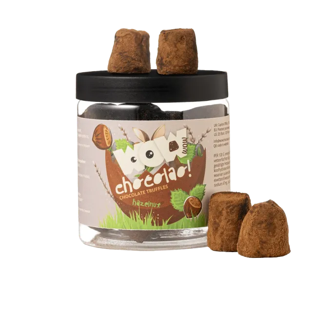 WOW Chocolao Hazelnoot truffels 130g cadeaupot paas