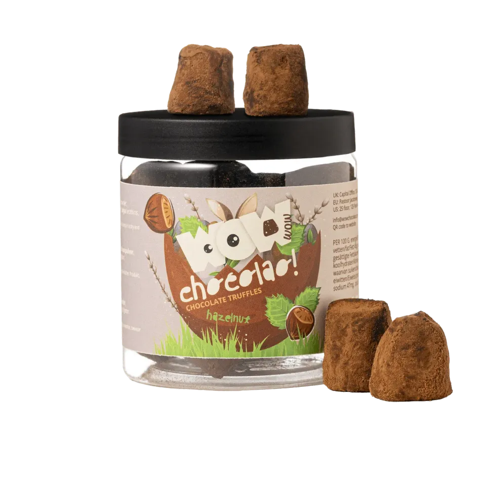 WOW Chocolao Hazelnoot truffels 130g cadeaupot paas