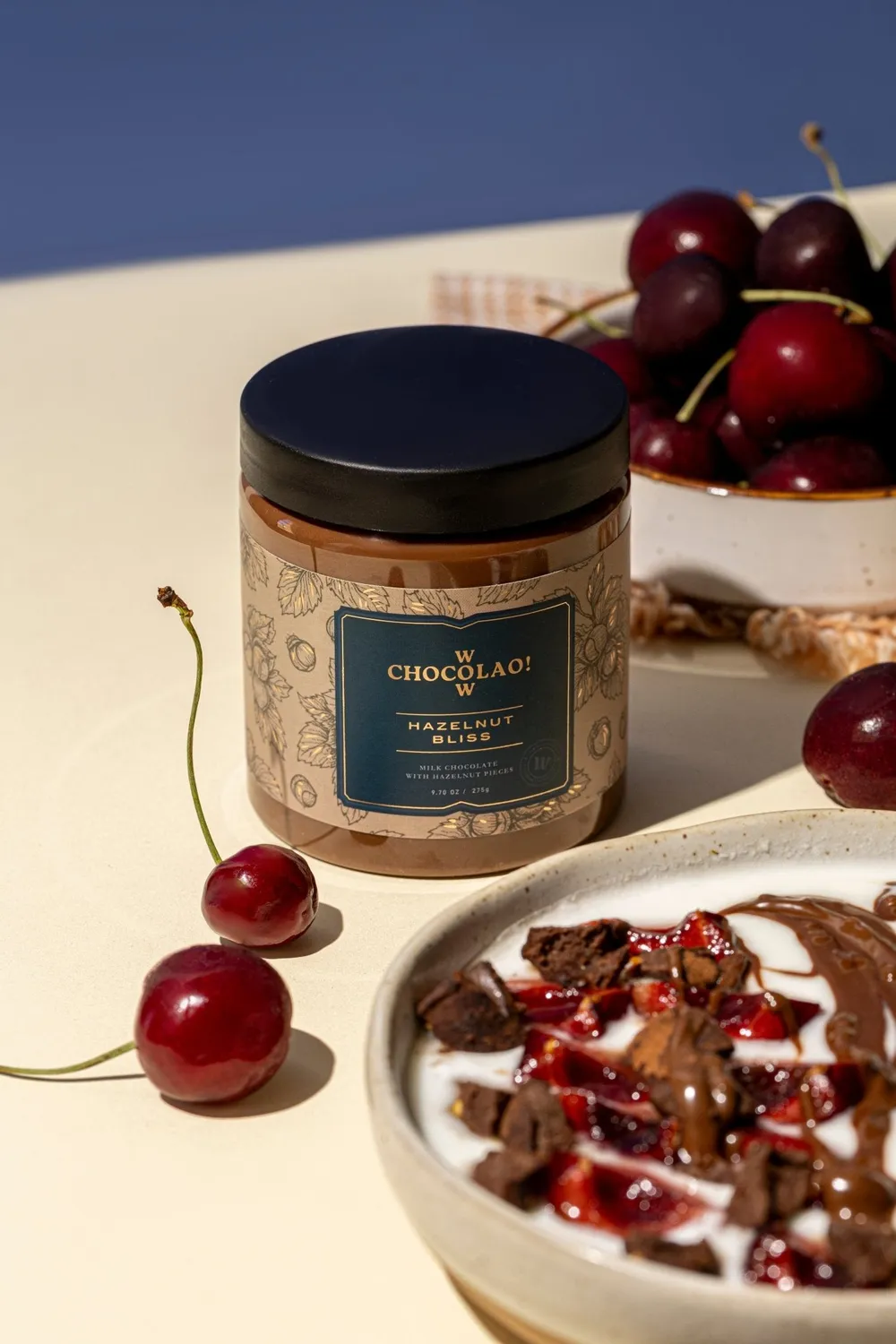 WOW Chocolao Hazelnoot Bliss chocoladepasta 275g romig