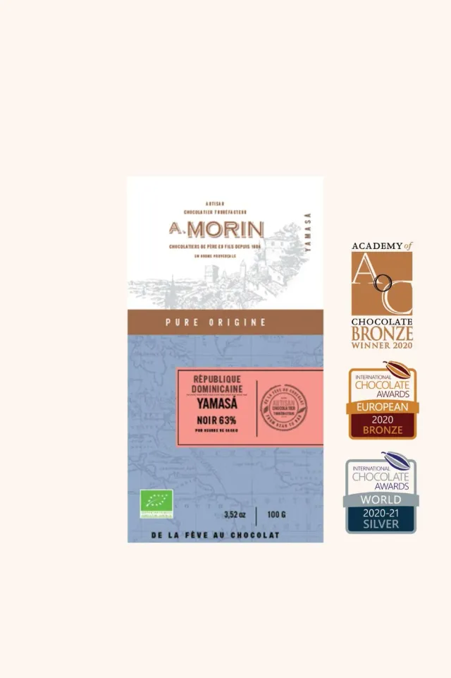 Chocolaterie Morin Yamasa pure chocolade 100g 63% bio