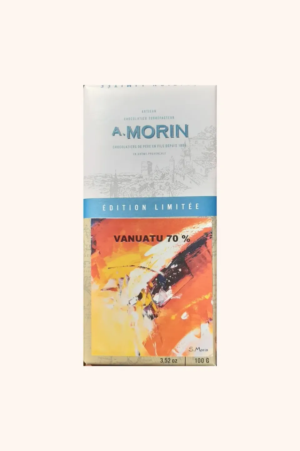 Chocolaterie Morin Vanuatu 70% reep 100g houtig fruit