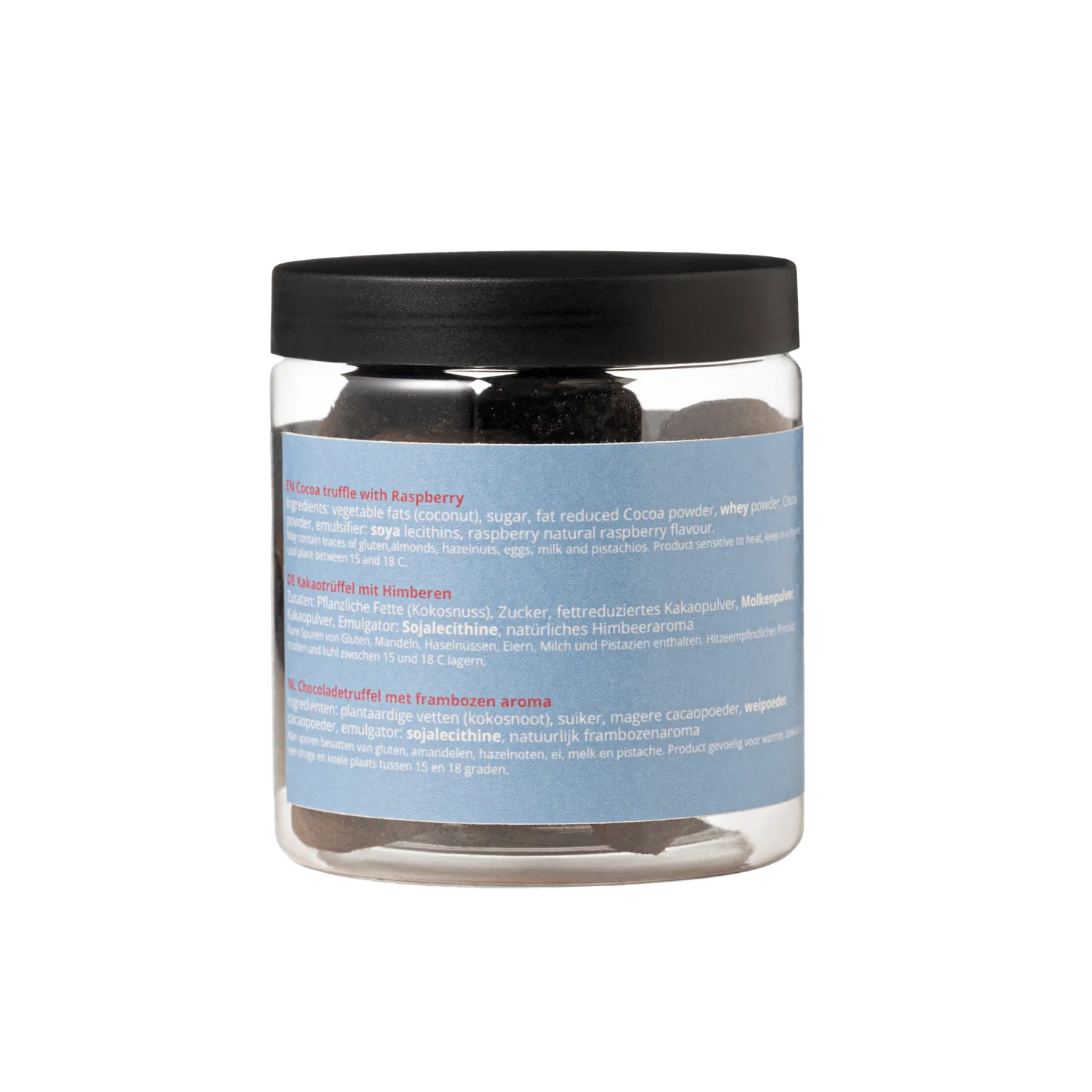 WOW Chocolao Frambozen Truffels 130g Pot framboos