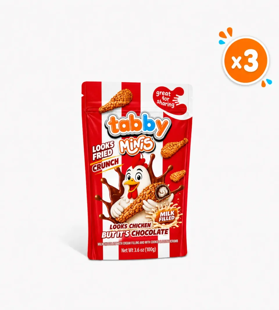 Tabby Caramelised Minis Drumstick chocolade 100g x3 karamel