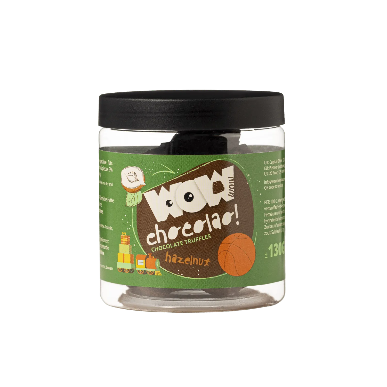 WOW Chocolao Hazelnoot Vaderdag truffels 130g pot geroosterd