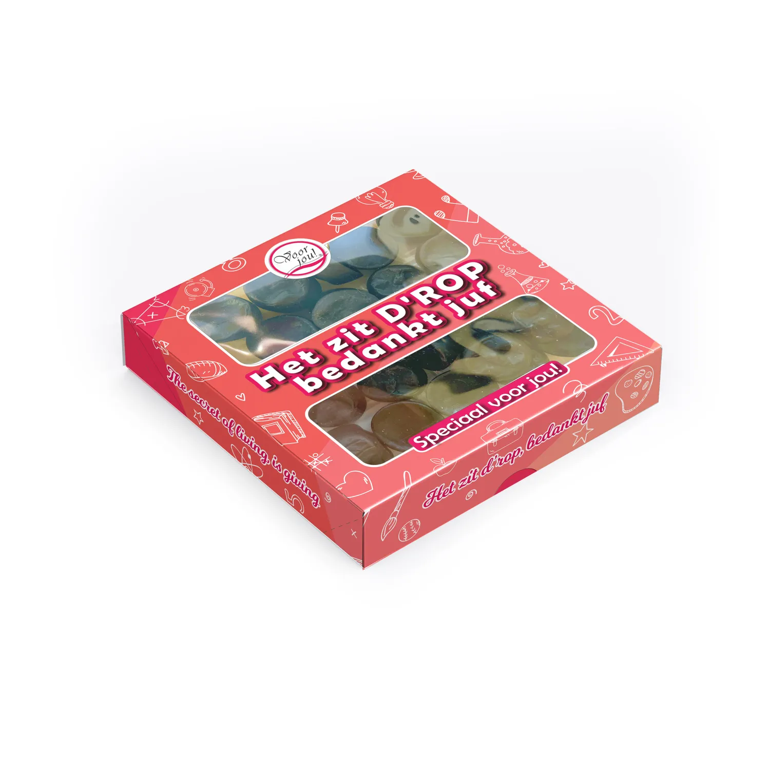 Voor jou Voor de liefste juf schoolkrijtjes chocolade