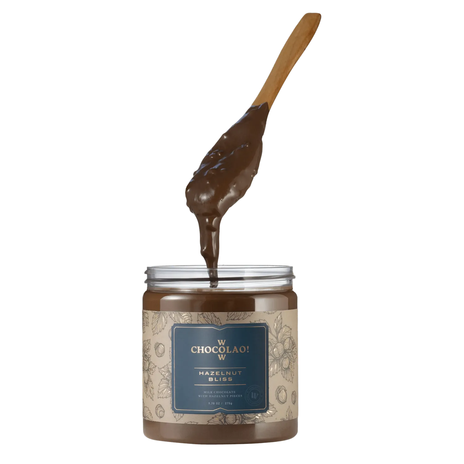 WOW Chocolao Hazelnoot Bliss chocoladepasta 275g romig